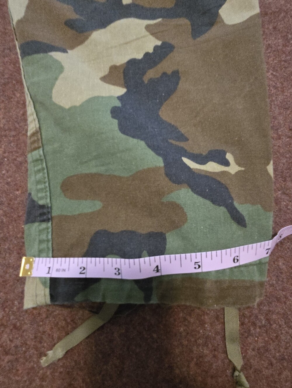 Vintage Military Woodland Camouflage BDU Carrgo Pants Size 36x28 1980s - Picture 8 of 9